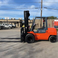 2008 Diesel Toyota 7FDU45 Pneumatic Tire 4 Wheel Sit Down